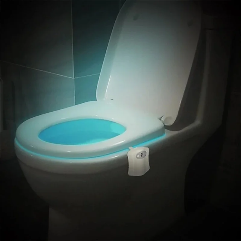 2/1PCS Lighting Toilet Light Led Night Light Human Motion Sensor Backlight for Toilet Bowl Bathroom 8 /16Color Veilleuse for Kid