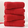 Red Cotton Towels Wedding Gift Face Towel Solid Color Soft Thick Towel 34*74cm for Adults Kids Home Bathroom Toalla Serviette 1