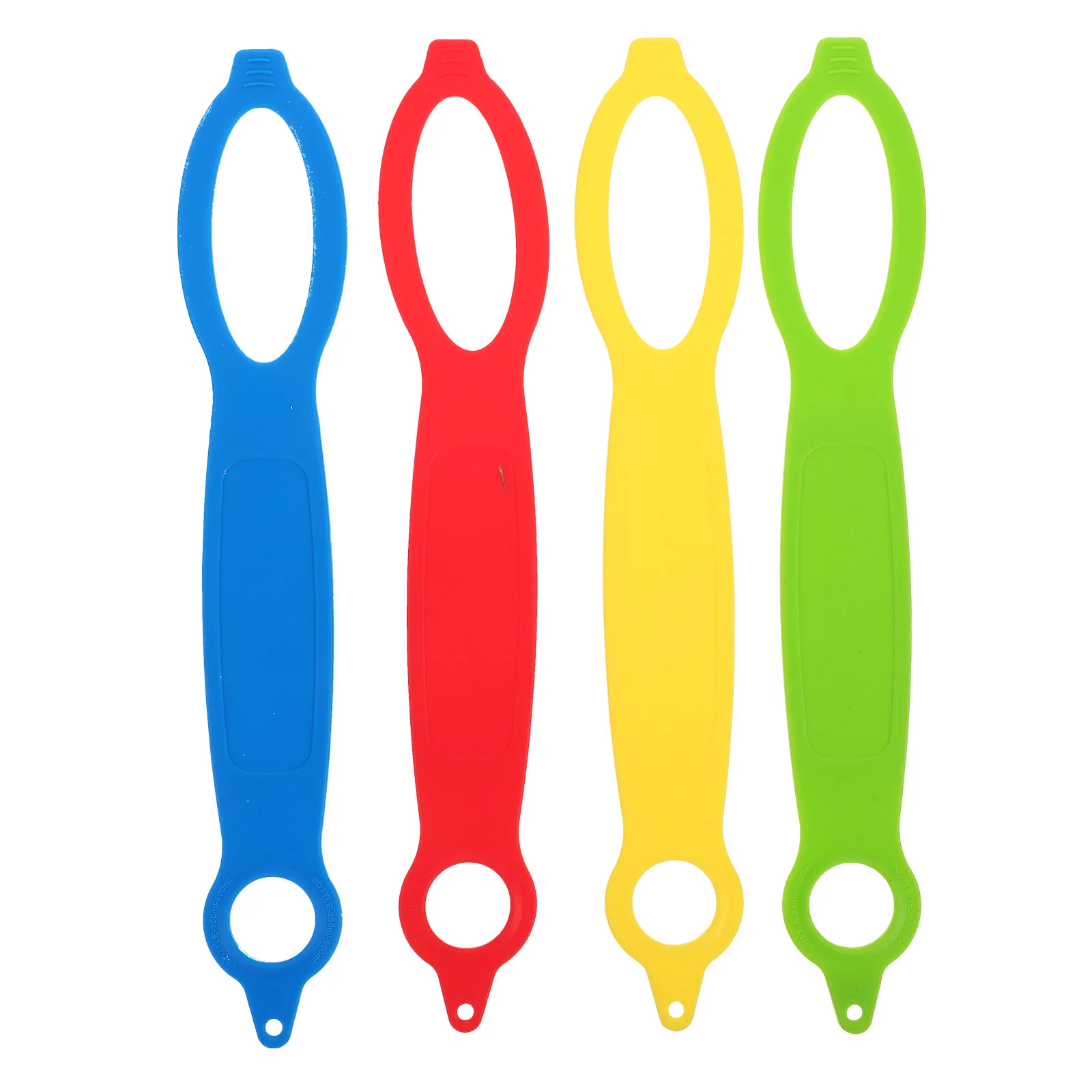 

4 Pcs Silicone Bottle Carrier Lanyard Portable Sleeve Strap Rack Handle Buckle Silica Gel Mineral Handles