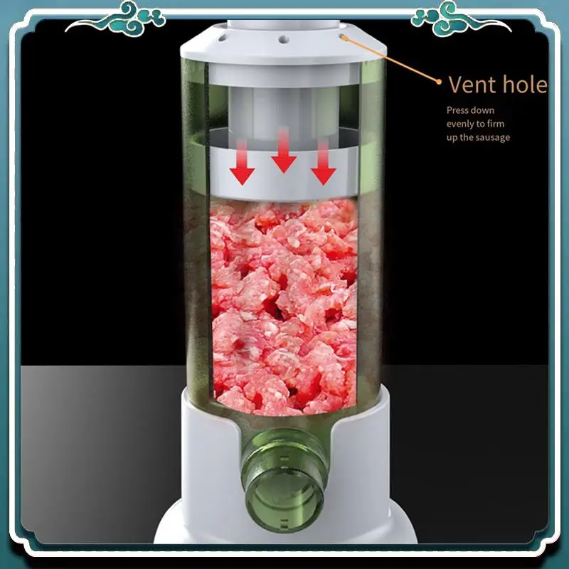 Premium Manual Sausage Stuffer Set With 4 Filling Tubes Press-Type Meat Stuffer For Homemade Sausages