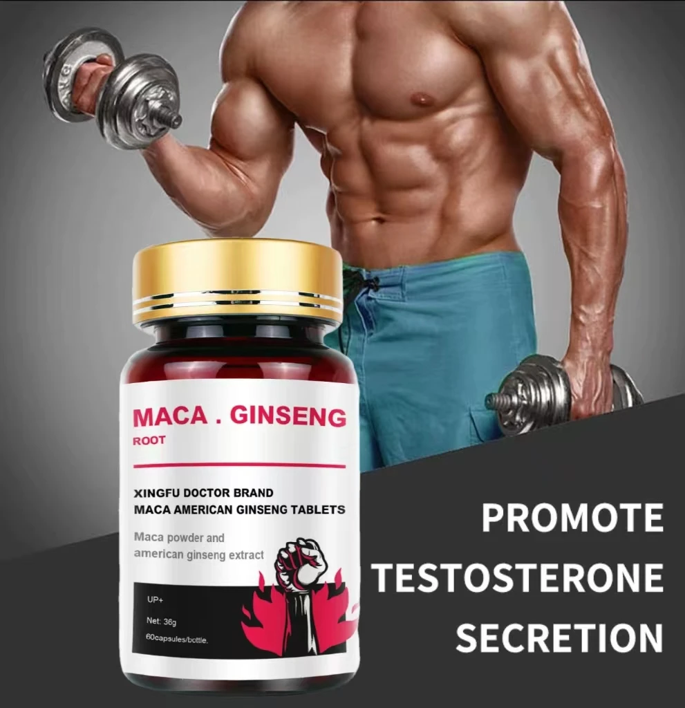 American Maca+Ginseng Capsule 60 Tablets Pure Non-GMo Supports Reproductive Health Natural Energizer