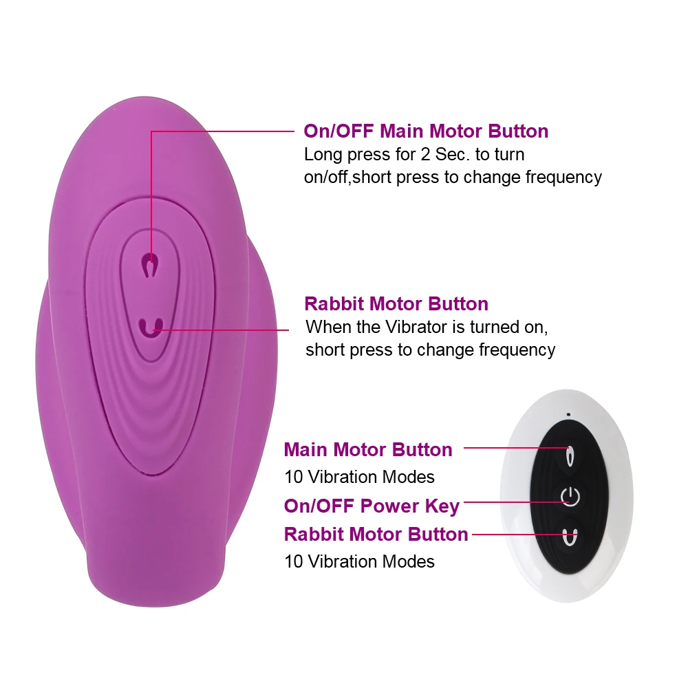 Remote Control G-spot Vibrator With 10 Frequency Modes_voghion.com