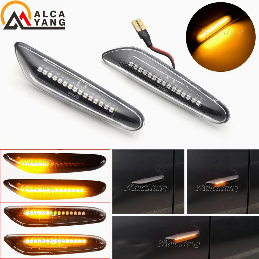 Sequential Flashing Led Turn Signal Side Marker Light For Bmw E60 E61 ...