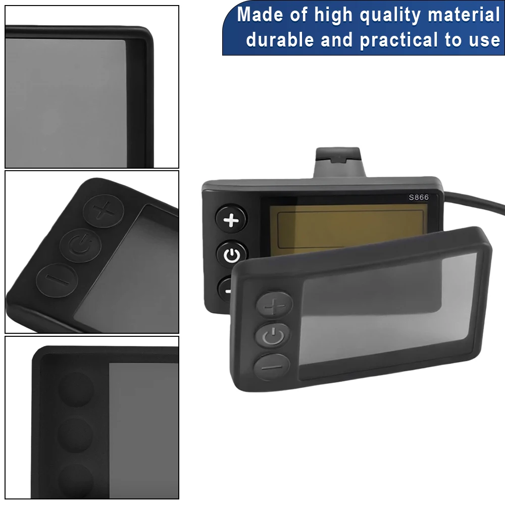 Für S866 Elektrische Fahrrad Display LCD Meter 24V 36V 48V für Kickscooter Control WP Stecker LCD Display Panels silikon Abdeckung Teile – Detail 20