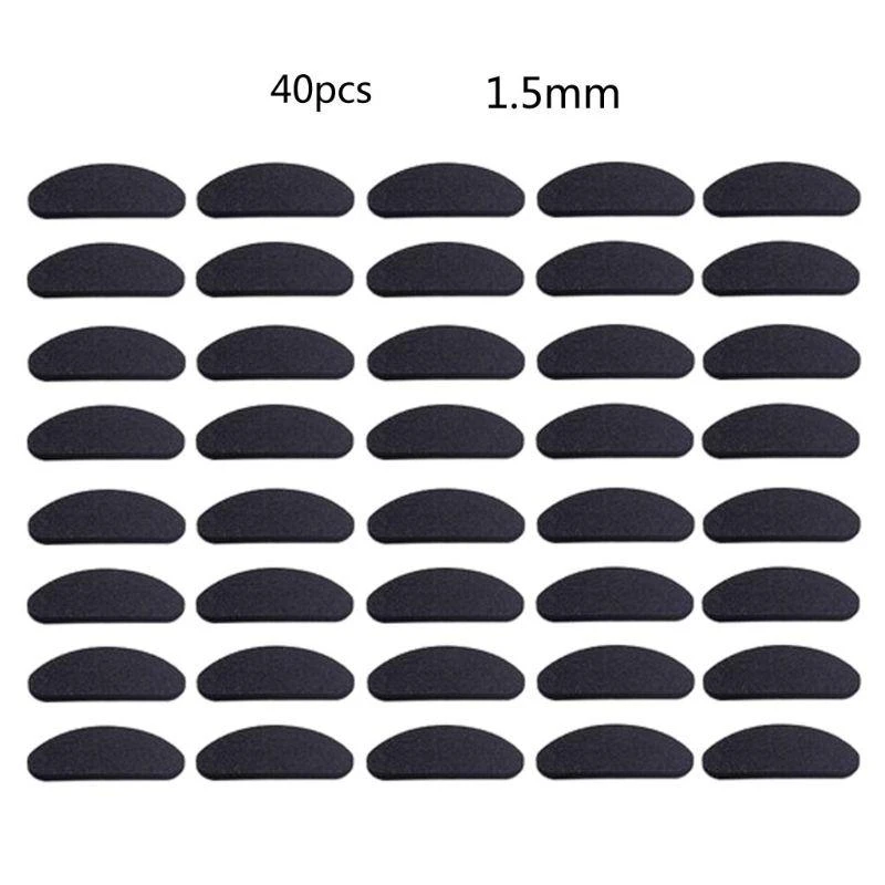 40pcs 안경 노스 패드 자체 접착제 안티 슬립 코 패드 드롭 모양의 코 패드