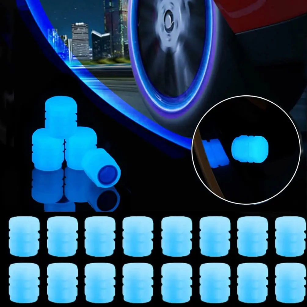 16/20/40Pcs Mini Luminous Tire Valve Caps Car Motorcycle Colorful Glowing Valve Cover Tire Wheel Hub Styling Decor Accessories tire valve caps tire valve cap wheel hub caps