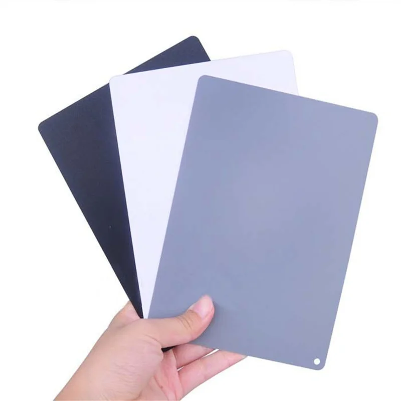 White Black Grey Balance Cards 18% Exposure Photography Card Calibration Gray Card Digital Camera Checker Video DSLR