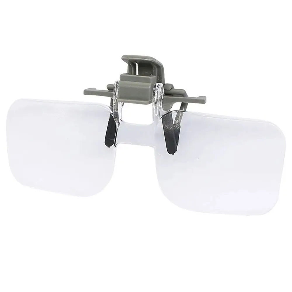 2X Magnifier Portable Light-weight Magnifying Glasses with Clip Loupe for Needlework Crafts Book Reading