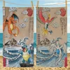 Japanese Anime P--pokemon-s Microfiber Blanket Quick Drying Beach Towels Oversized Printing Super Absorbent Pool Towel Blanket 1
