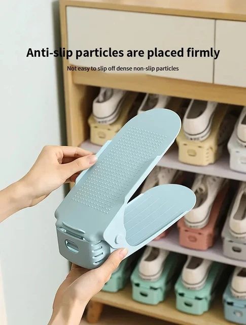 Organizzatore Scarpiera A Doppio Piano - 10 Pezzi, Regolabile In Altezza, Nero, Per Risparmiare Spazio - Foto 3