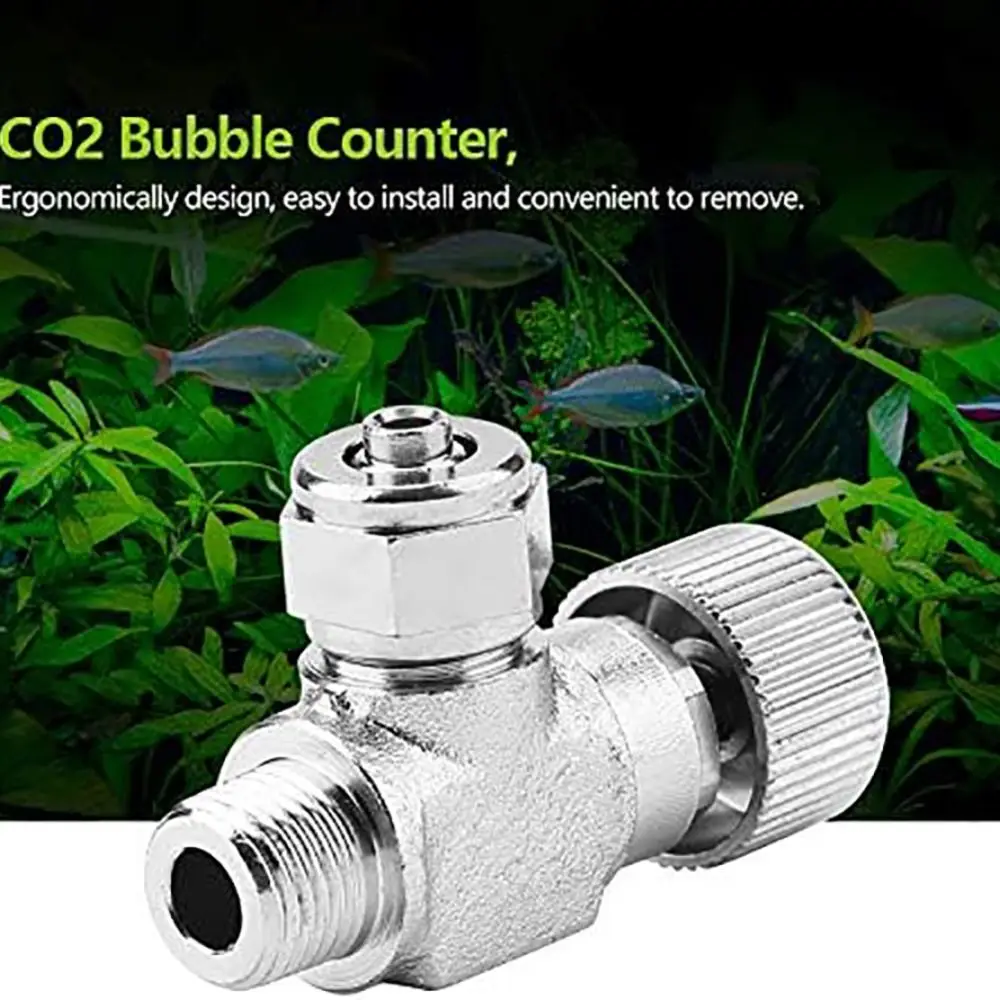 Accessories Stainless Steel Carbon Dioxide Refiner Aquarium Supplies Double Head Fish Tanks CO2 Valve Carbon Dioxide Atomiser