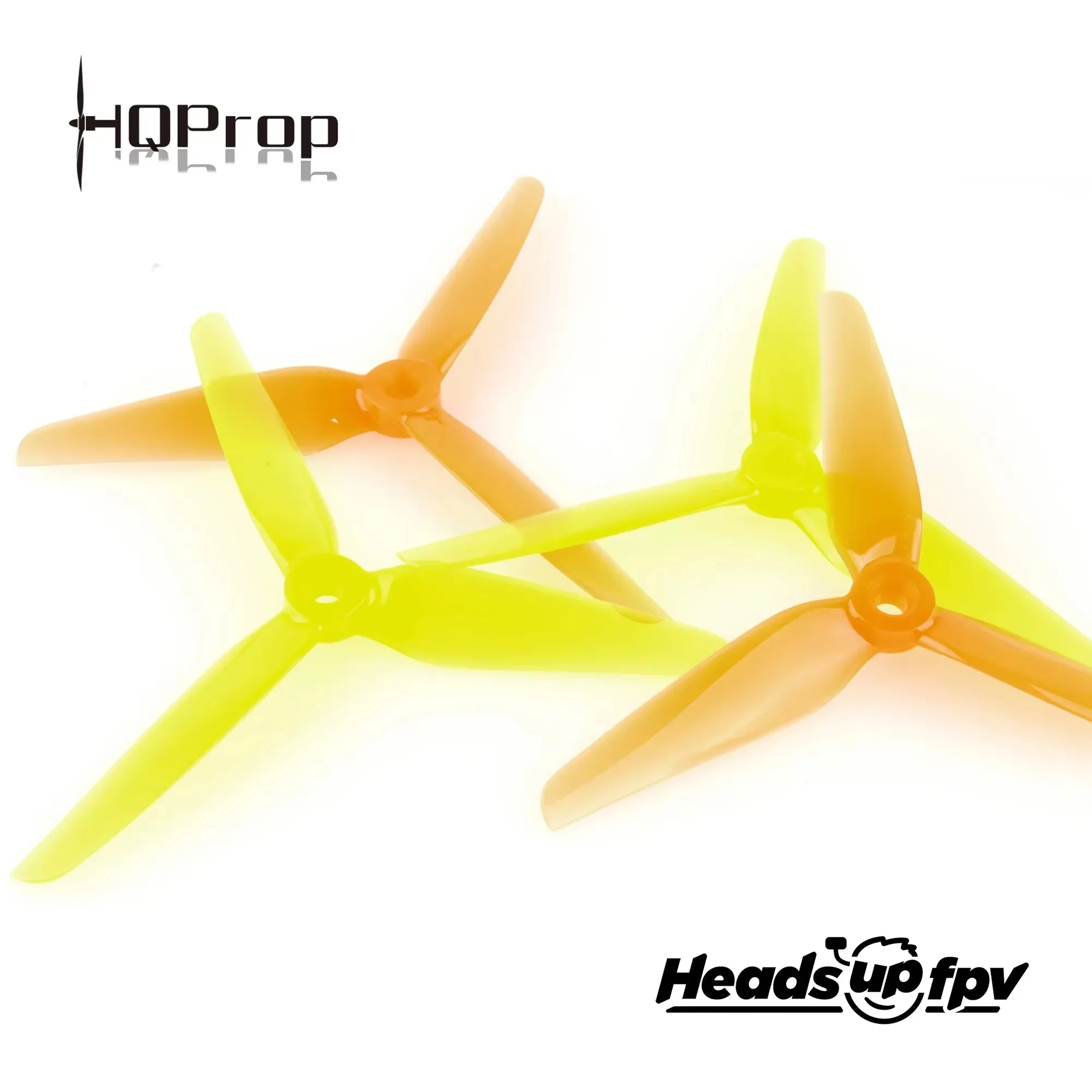 Hélices de Course HQ R38 installées sur un drone FPV, prêtes pour le vol, performances haut de gamme.