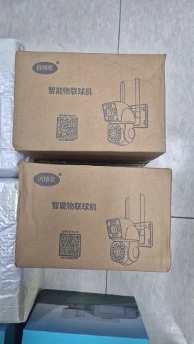 Three Lens PTZ IP Camera Outdoor HD Three Screen WiFi Security Camera Auto Tracking Dual Len Wirelss CCTV Camera iCsee photo review