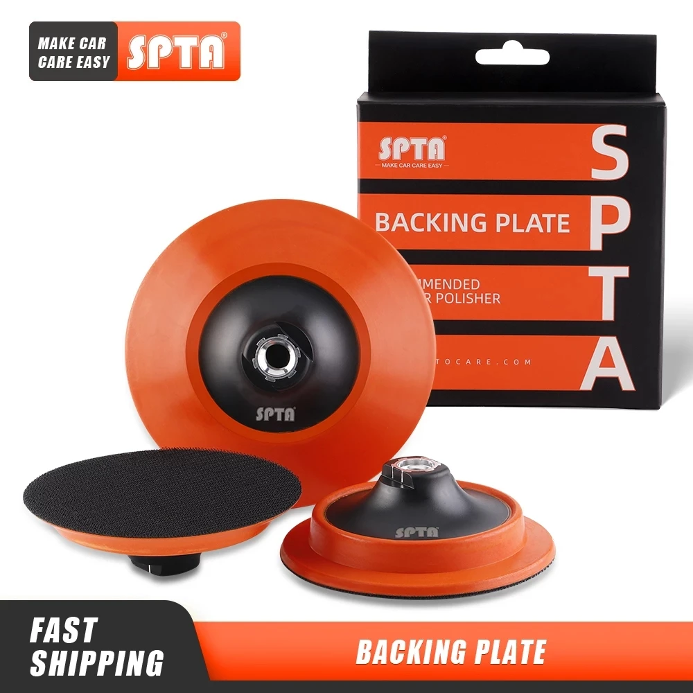 

SPTA 2Pcs-15Pcs 5" (125mm)/ 6" (150mm) Backing Plate Backer Pad Hook&Loop DA Car Polishing Buffing Buffer Pad-- Select Size
