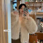 Faux Fur Coat Womens Clothing 2024 New Fashion Casual Imitation Fox Fur Coat Female Short Loose Comfortable Winter Jacket
