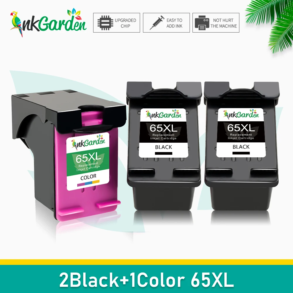 Ink Garden 65XL Ink Cartridge Compatible For HP 65  Envy 5010 5020 5030 5032  5052 5055 2625 2628 2630 2632 2633  Printer