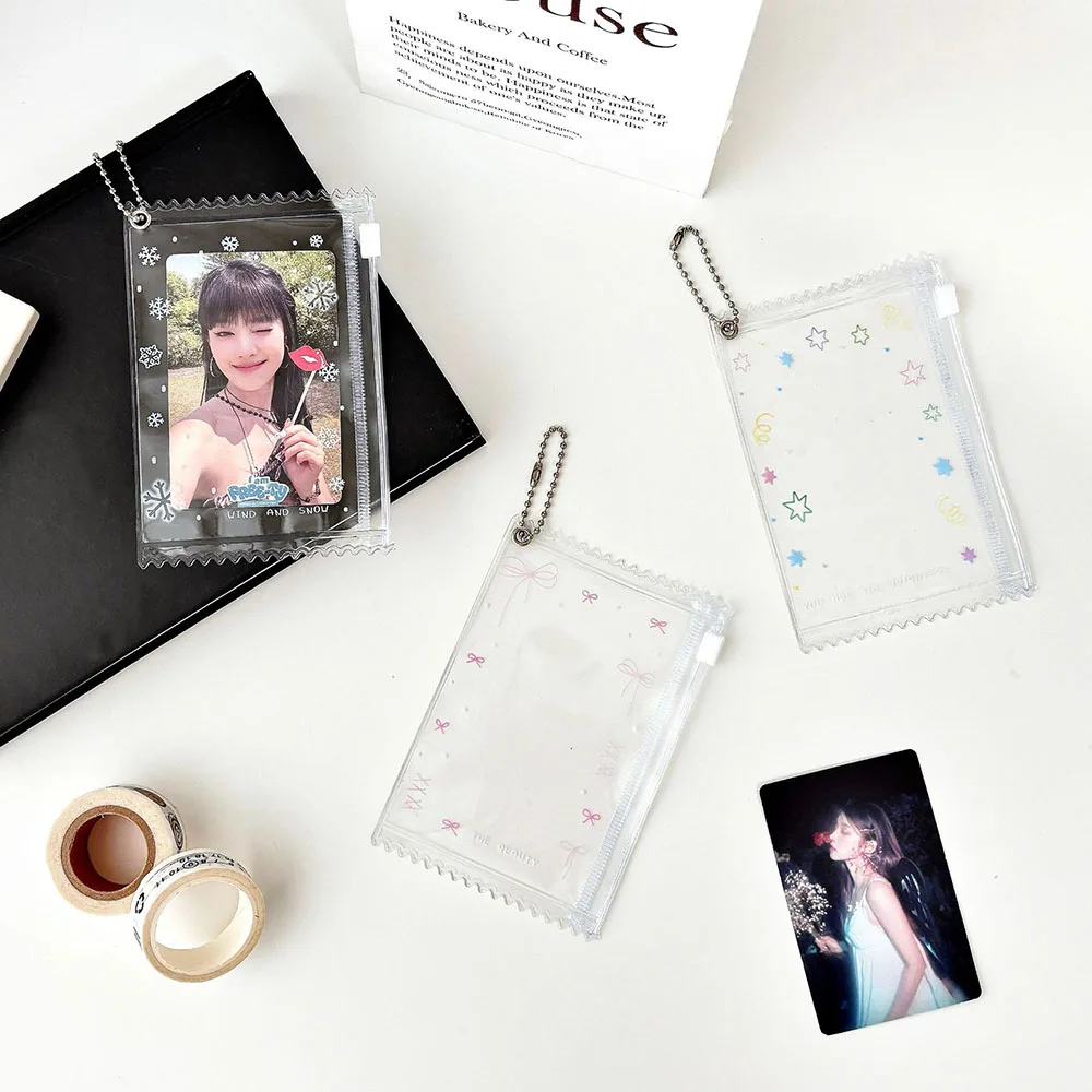 Card Protector Transparent Candy Bag Card Sleeves Photocard Holder Props Badge Storage Display Bag Pendant Idol Card Films Game Cards