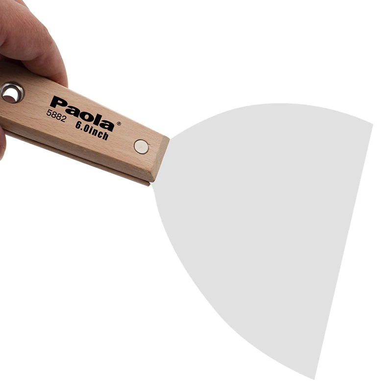 Wooden handle putty knife 6 inches,putty knife scraper,drywall spatula