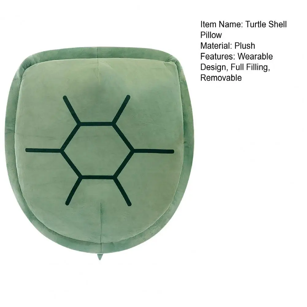 Wearable Turtle Shell Pillow PP Cotton Full Filling Soft Removable Kids Adults Gift Stuffed Animal Costume Plush Toy Home Decor 5