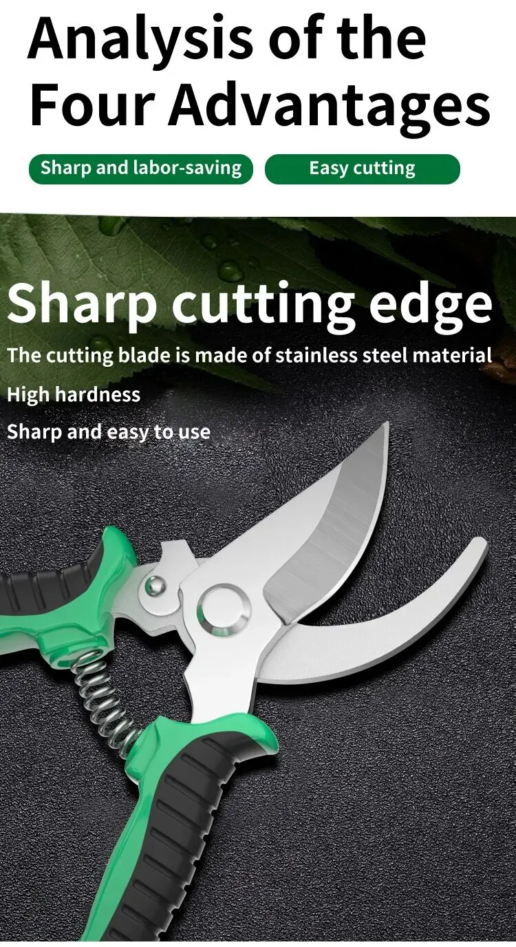 Garden scissors Horticultural bird beak shape branch pruning labor saving stainless steel picking multifunctional fruit scissor
