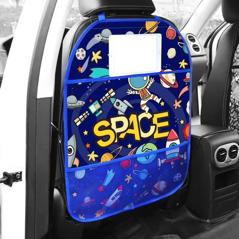 Cartoon Car Child Anti -kick Pad for Baby Child Kids Kick Mat Auto Care Seat Back Protector Case Cover Pad Atuo Storage Bag