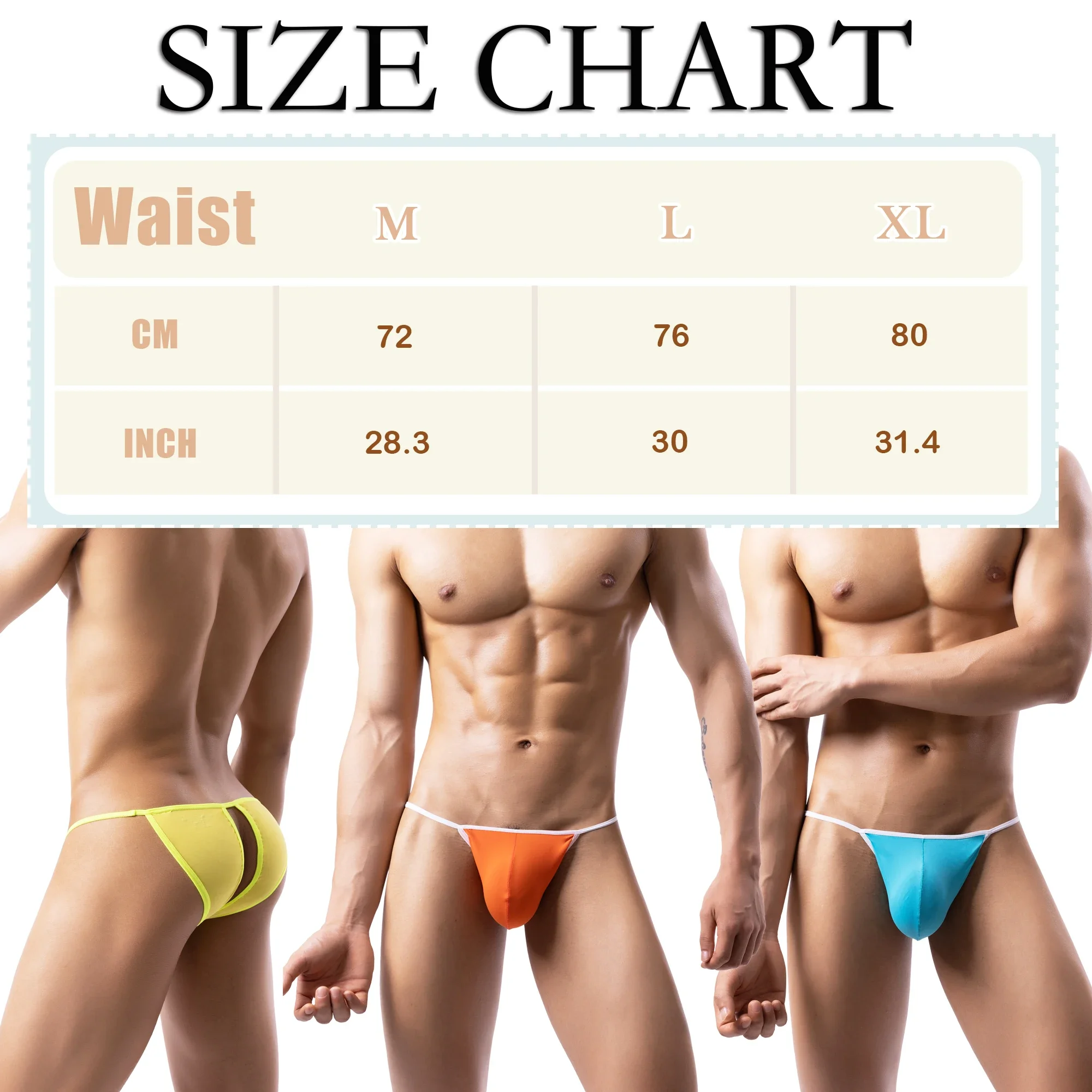 YUFEIDA 4pcs/lot Sexy Underwear Men Briefs Thongs Open Butt Men's Underwear Sexy Backless Underpant Ropa Interior Hombre Panties