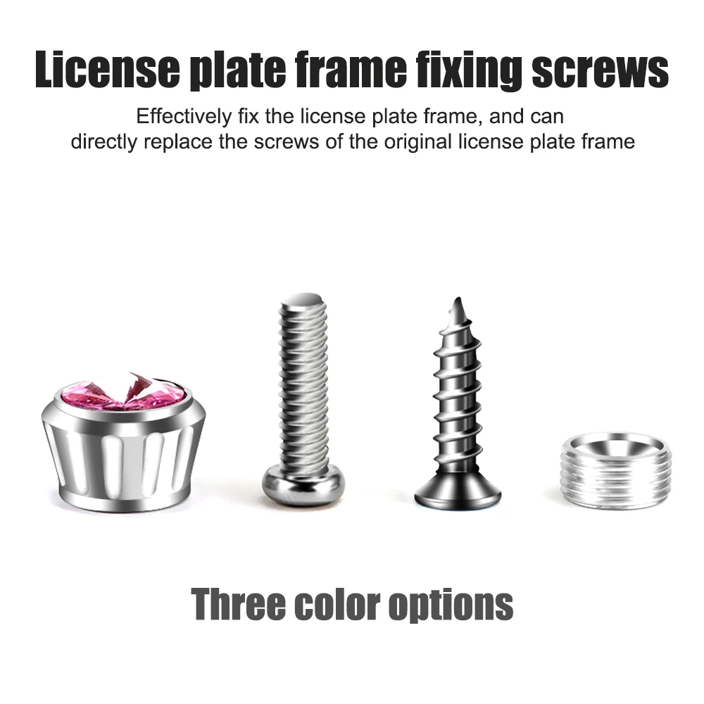 4-Piece BMW Logo License Plate Screw Cover Set – Blue, Metal, Anti-Theft Cap Covers 13 thumbnail image