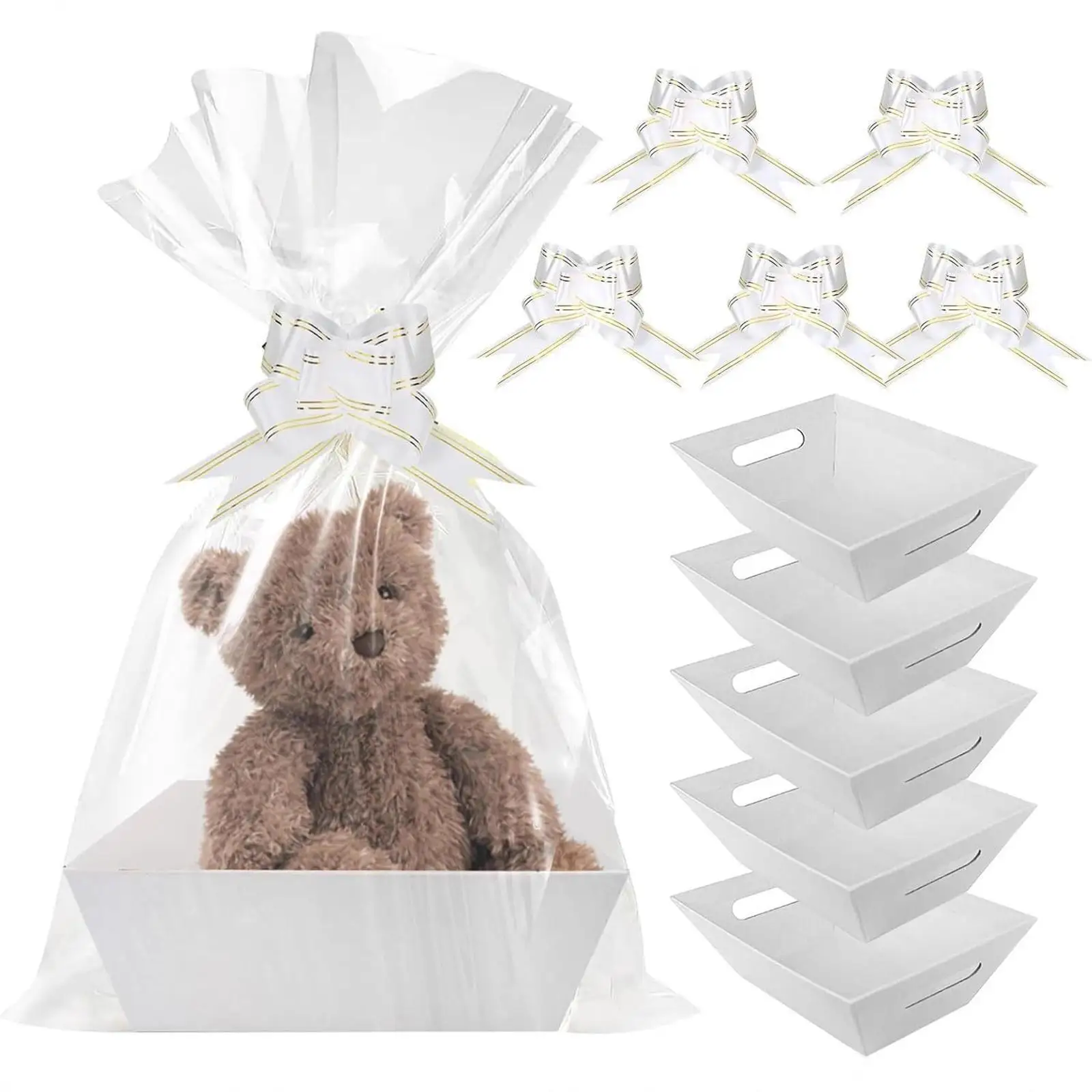 6x Baskets for Gifts Empty Gift Baskets Gift Wrapping Supplies 6 Bags and 6 Bows Include Paper Tray for Thanksgiving Snacks 6x Baskets for Gifts Empty Gift Baskets Gift Wrapping Supplies 6 Bags and 6 Bows Include Paper Tray for Thanksgiving Snacks