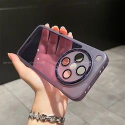 Luxury Transparent TPU Back Cover with Built-in Lens Film and Bumper for OPPO Findx8Ultra (PURPLE)