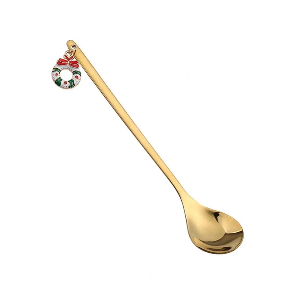 Festive Spoon Fork Set Holiday Dinnerware Set Festive Stainless Steel Cutlery Set with Christmas Decorations for Home Decoration
