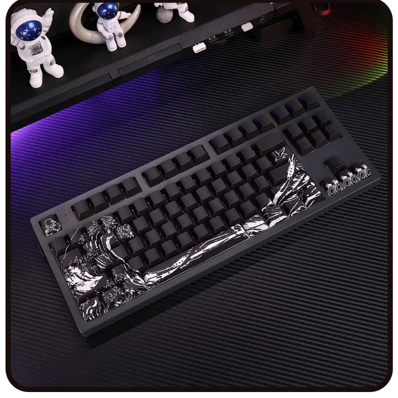 キーキャップ　万国博覧会（Expo）黒半透明バージョン Amazon.co.jp: 132 キー透明なキーキャップバックライトPC素材