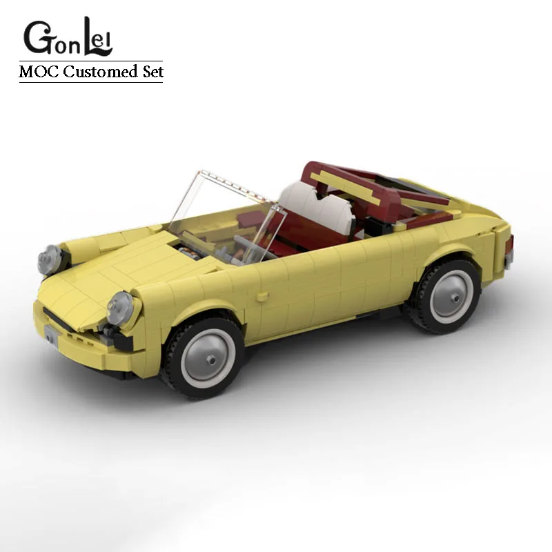 New Creative Expert Hypercar '71 Sports Cars Speed Champion Racers Modello Modificato Dal 10271 Fiat 500 Bricks Set Giocattoli Fai Da Te Regali