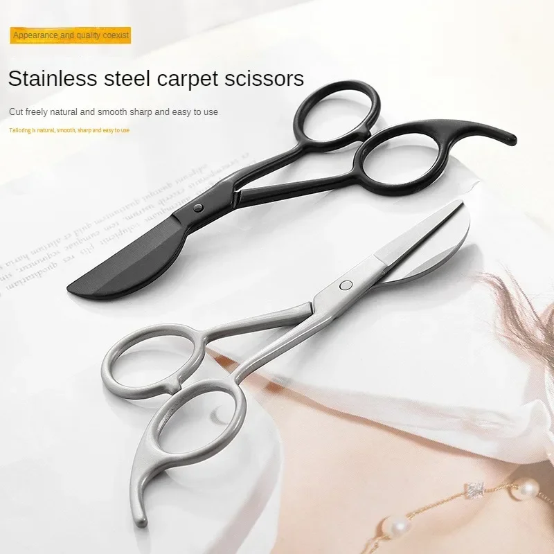 Sturdy Carpet Trimmer Scissor Sharp Duckbill Applique Scissors Stainless Steel Sewing Embroidery Scissors Cutting Shears