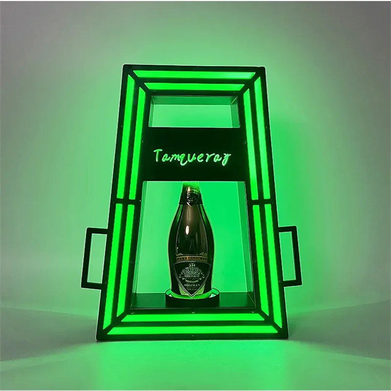 Luminous Crown Moet Champagne Bottle Presenter VIP Service Glorifier Display Neon Sign LED Bottle Carrier for Party Nightclub