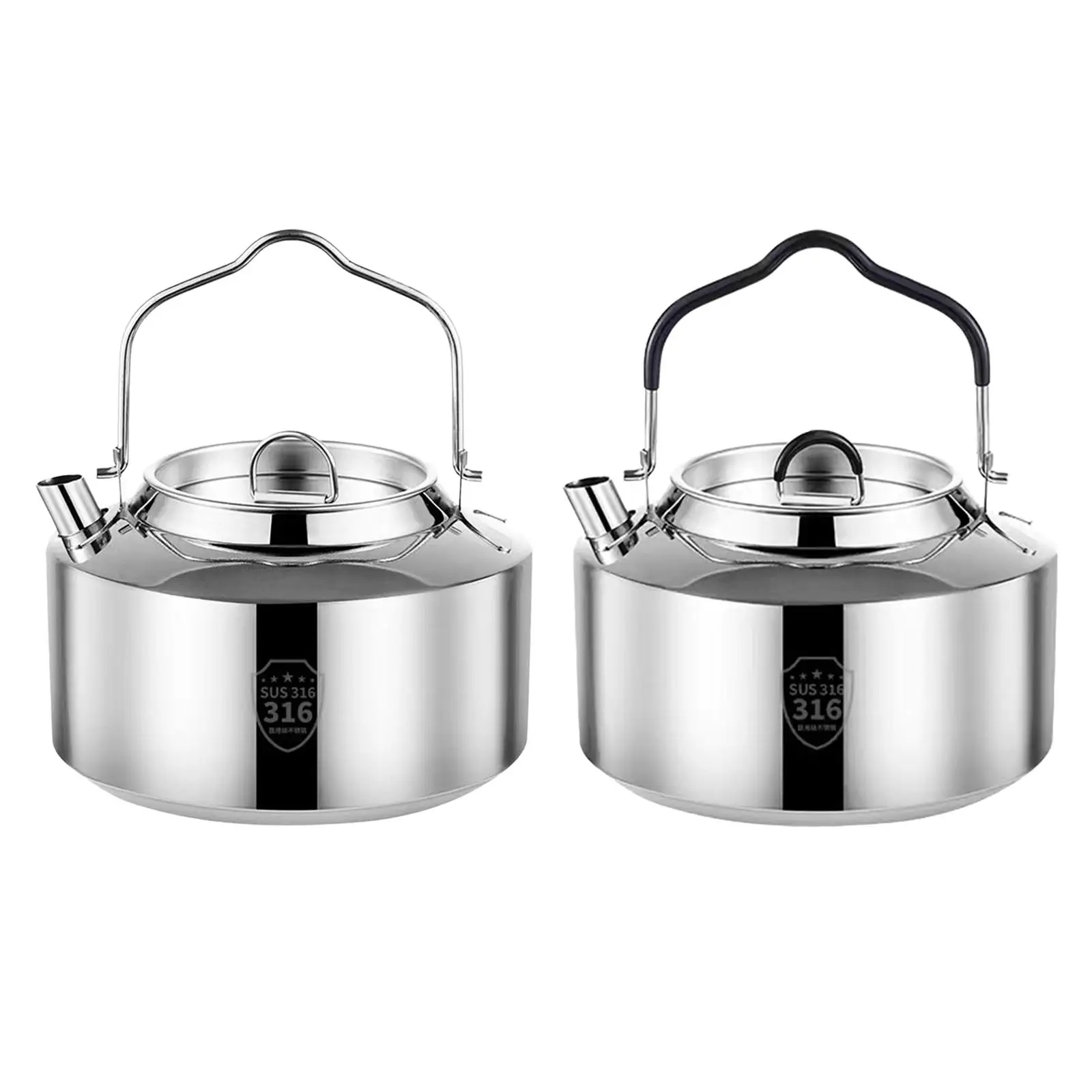 

Camping Water Kettle Teapot Coffee Pots Cook Pot Picnic Portable Anti Scald