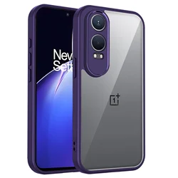 Air Cushion Shockproof Clear Silicone Bumper Case for OnePlus Nord CE4 Lite (Purple)