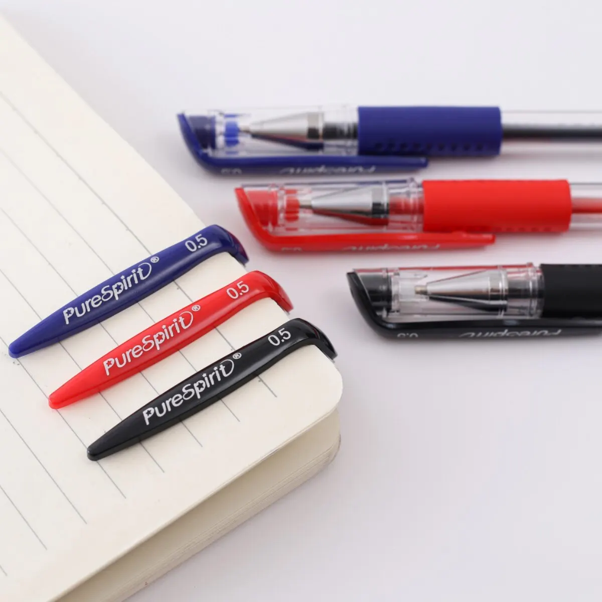 6pcs Gel Pen Set School Supplies Black Blue Red Ink Color 0.5/0.7mm Ballpoint Pen for Students Writing Tool Office Stationery 3