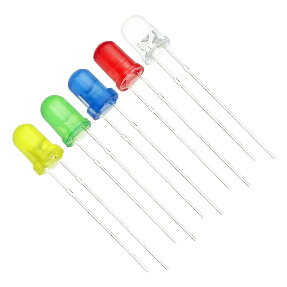 100Pcs/lot 3MM Electronic Components Kit Led Diodes Resistor Set DIY Electrolytic Capacitor Ceramic Transistor Pack Mixed Color