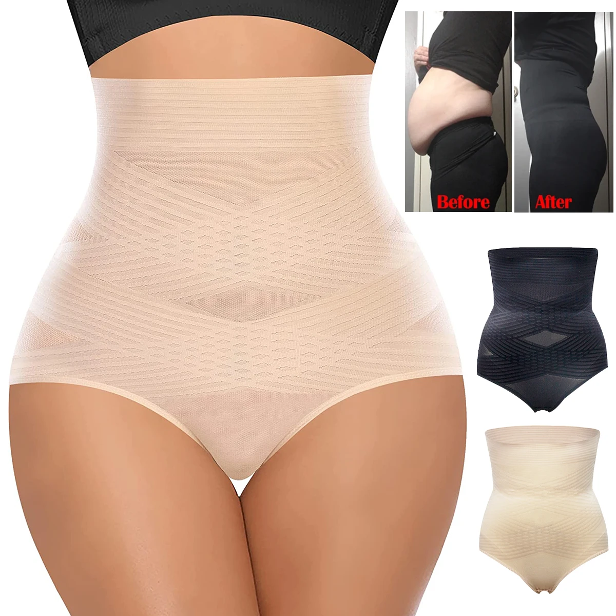 

Tummy Control Slimming Shapewear Panties for Women High Waist Cincher Butt Lifter Shaping Underwear Body Shaper Girdle Panty