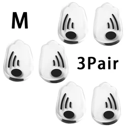 Orthopedic Silicone Gel Insoles for Foot Alignment and Support (Transparent - M - 3Pair)