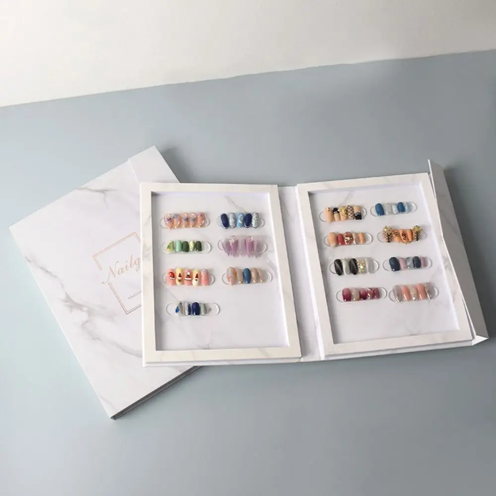 Large-capacity Magnetic Nail Display Book Space Saving Multi-functional Nail Gel Polish Showing Shelf DIY Smooth