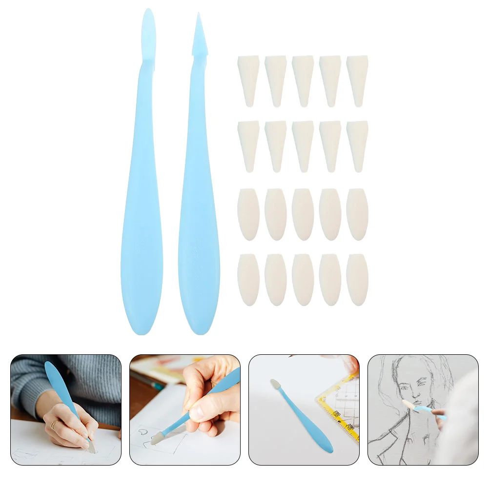 

1 Set of Sketch Wipe Tools Sandpaper Pencil Sharpener Sponge Pad Set for Drawing