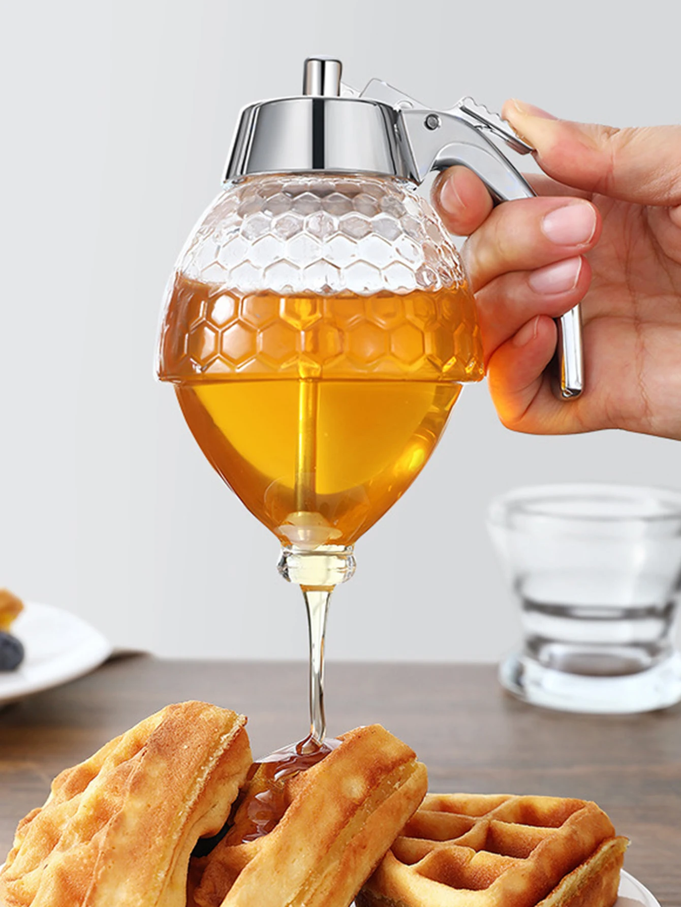 Honey Syrup Press Dispenser Food Grade Material Bottle for Home Kitchen Supplies