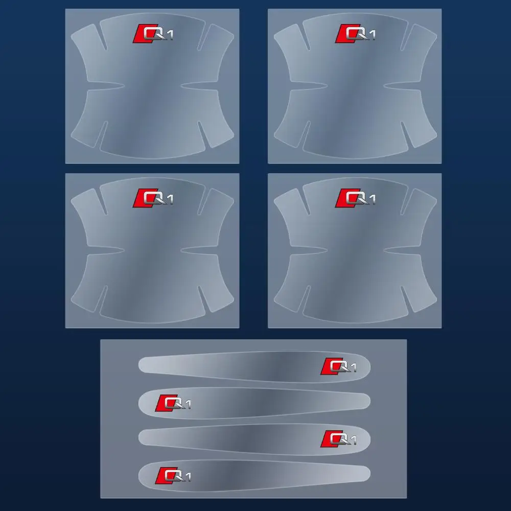 8-Piece Transparent Car Door Handle Anti-Scratch Protector Film Set