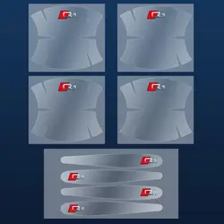 8 - Piece Transparent Car Door Handle Anti - Scratch Protector Film Set - 1 set (For Q1)