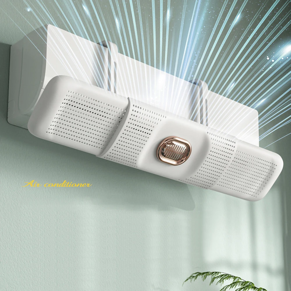

Air Conditioning Wind Deflector 52-85cm Length Adjustable Anti-direct Angle Cover Air Conditioning Windshield with Aroma Box