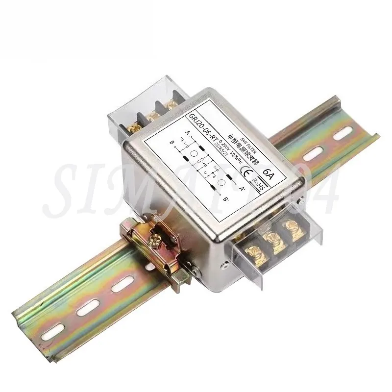 GRJ20 EMI 전원 필터 단상 220V 레일 CW4L2 업그레이드 EMC 고성능