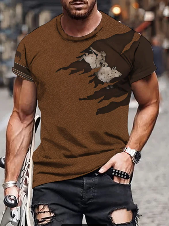thumbnail image 1 of Camiseta informal con estampado 3D de calavera para hombre, ropa cómoda de Hip Hop, camisetas gráficas, verano 2024, 1 of 4