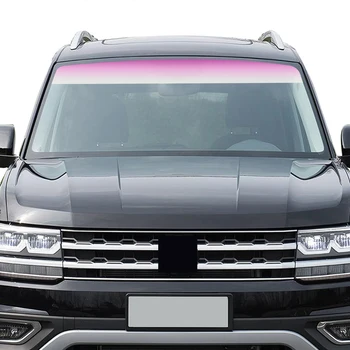 135x20cm Front Windshield Sunshade Protector Waterproof Gradient Colorful Car Windscreen Solar Film Sun Visor Protection Sticker 1