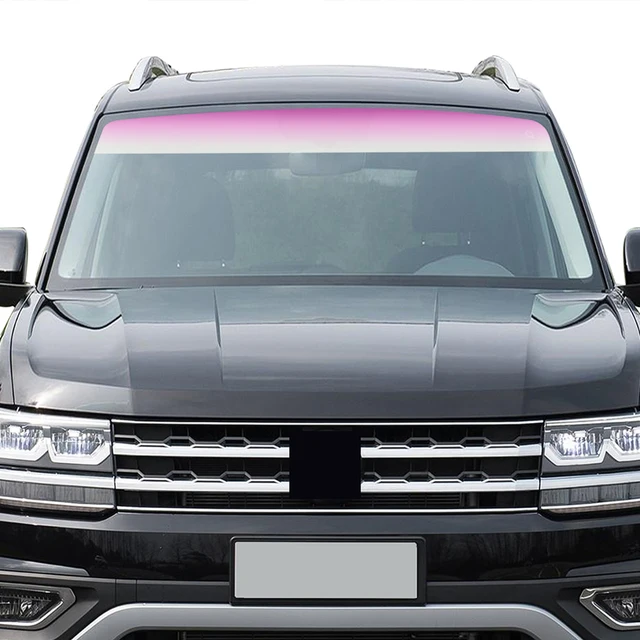 135x20cm Front Windshield Sunshade Protector Waterproof Gradient Colorful Car Windscreen Solar Film Sun Visor Protection Sticker 1